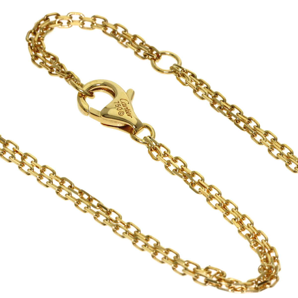 CARTIER Love circle Diamond Necklace K18 Yellow Gold Ladies [Used]