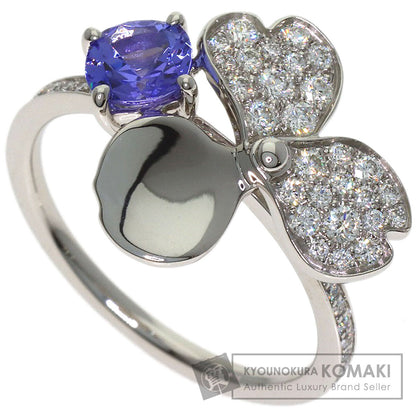 TIFFANY&Co. Paper Flower Tanzanite Diamond Ring Platinum PT950 Ladies [Used]