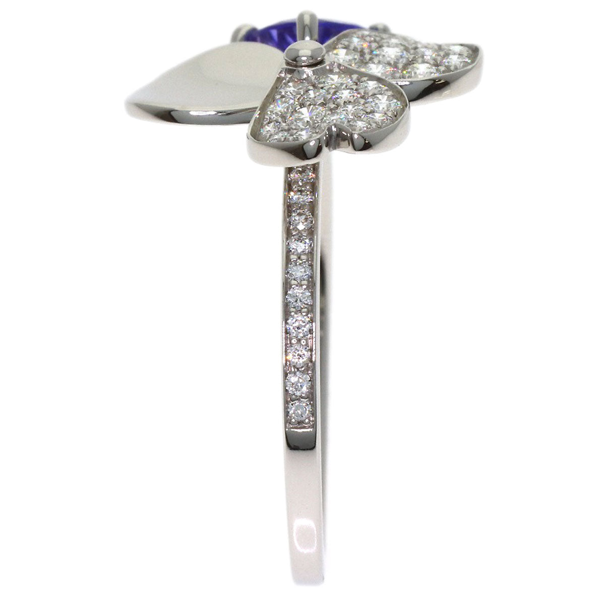 TIFFANY&Co. Paper Flower Tanzanite Diamond Ring Platinum PT950 Ladies [Used]