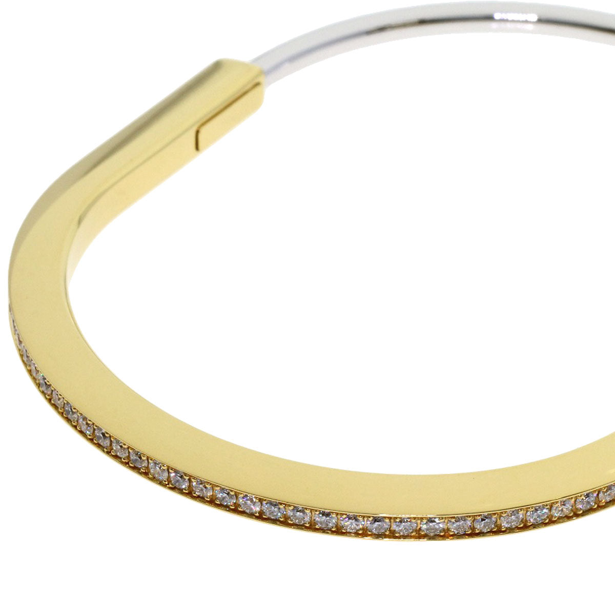 TIFFANY&Co. TIFFANY&Co. Rock Narrow Bangle Large Diamond Bracelet K18 Yellow Gold K18 White GoldLadies [Used]