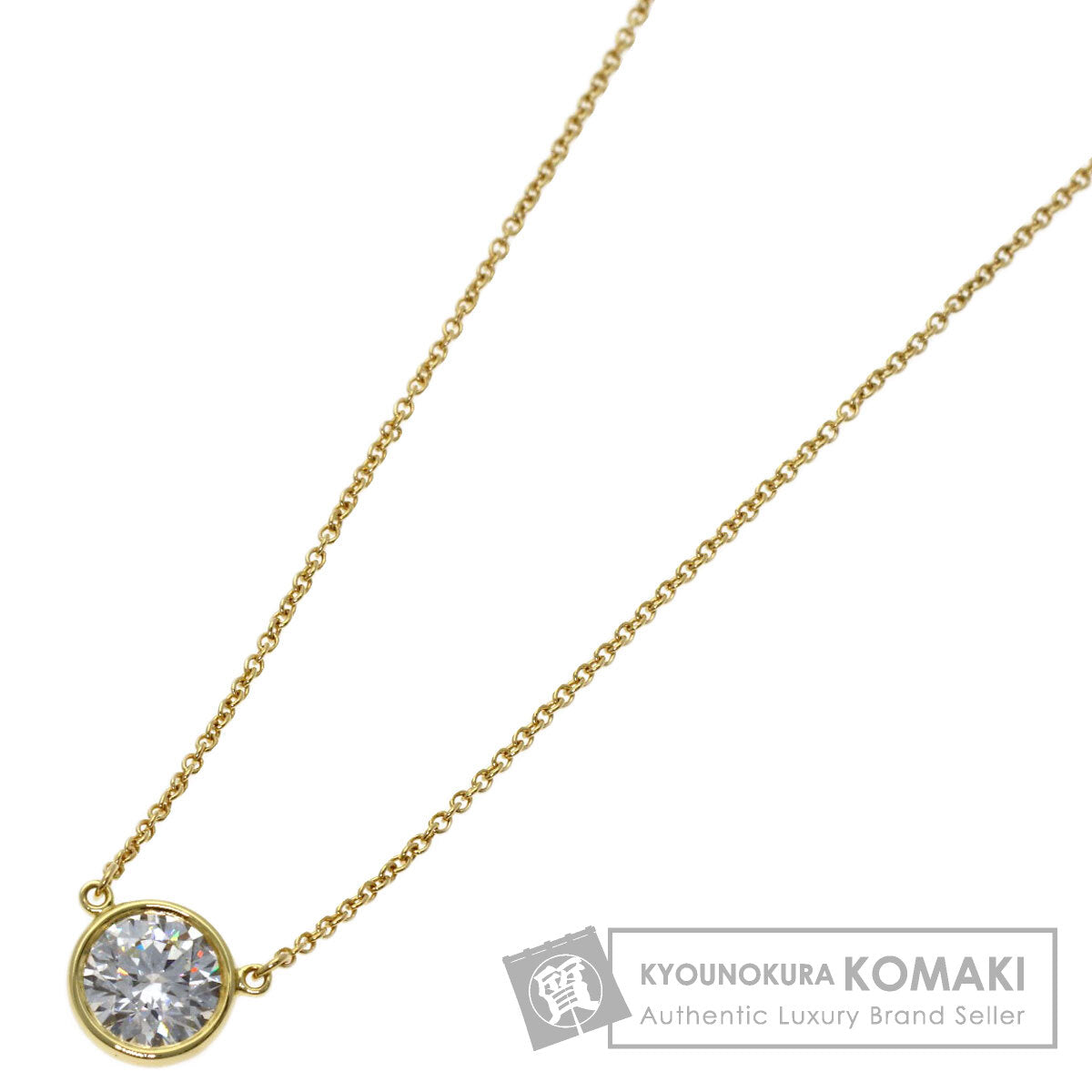 TIFFANY&Co. By The Yard 1P Diamond Necklace K18 Yellow Gold Ladies [Used]