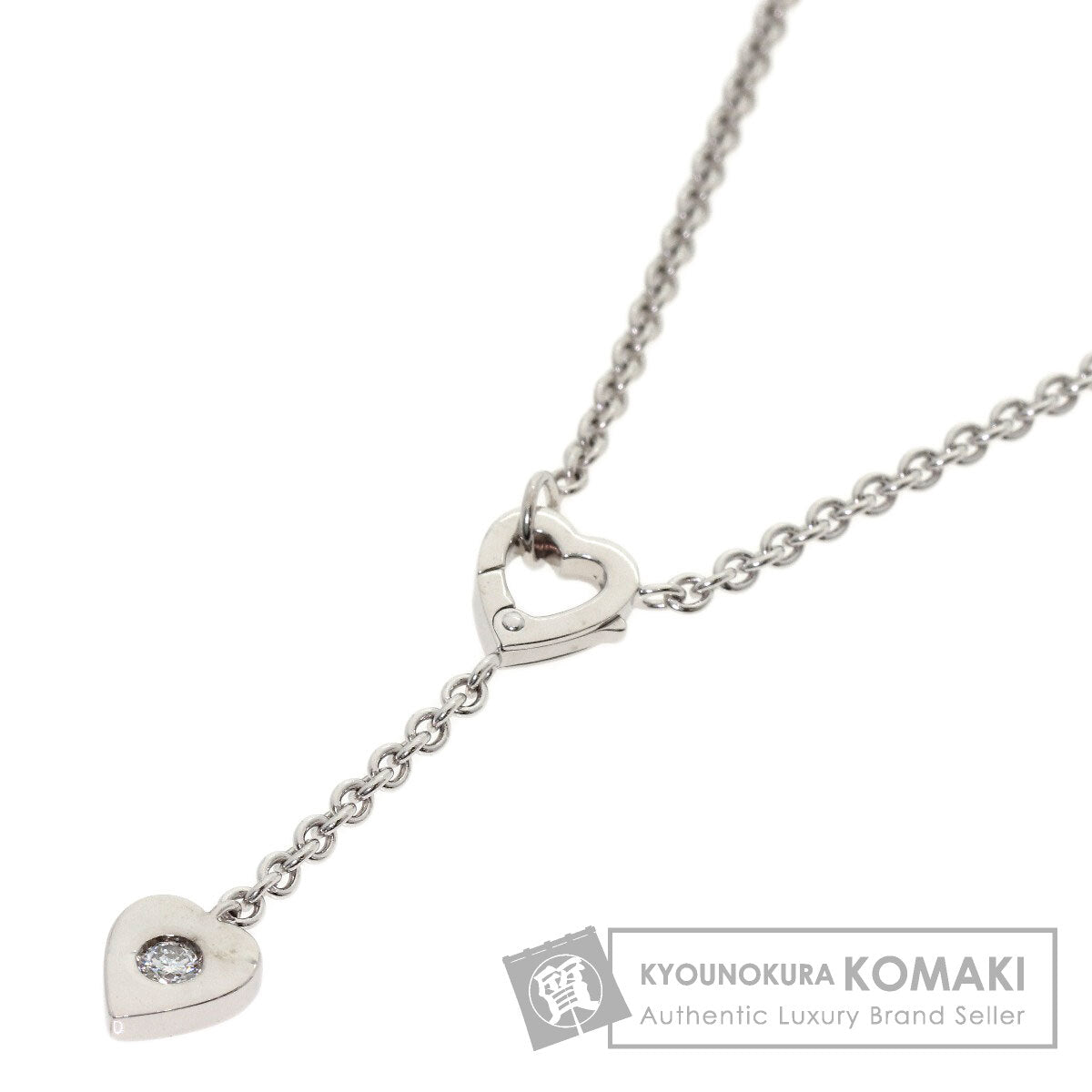 CARTIER Monamour 1P Diamond Necklace K18 White Gold Ladies [Used]