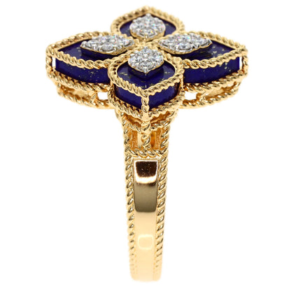 Roberto Coin Princess Flower Diamond Ring K18 Yellow Gold 7g　Ladies