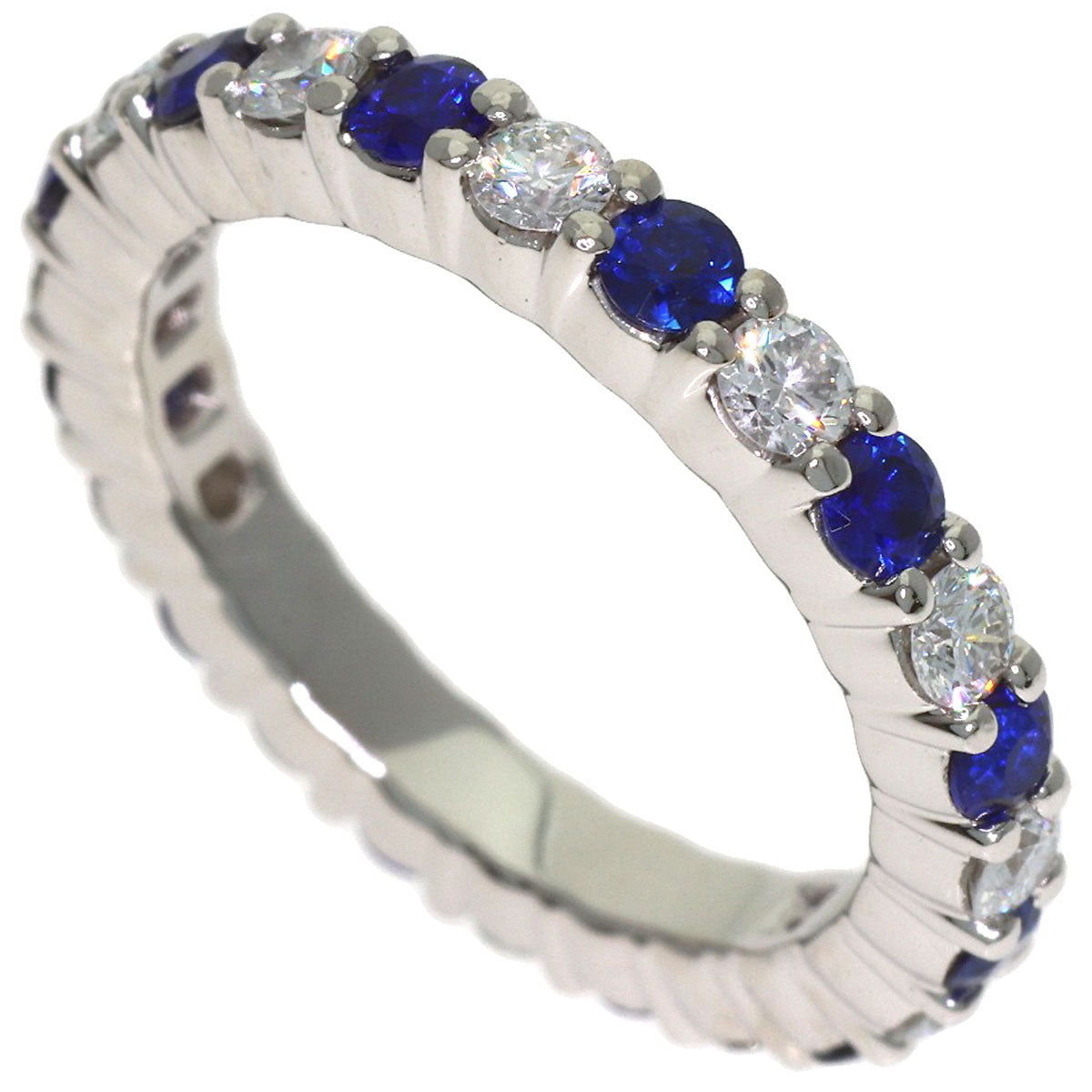 HARRY WINSTON Round-cut sapphire and diamond Ring Platinum PT950 Ladies [Used]