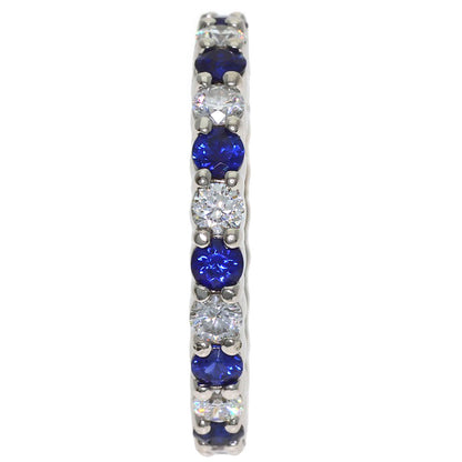 HARRY WINSTON Round-cut sapphire and diamond Ring Platinum PT950 Ladies [Used]