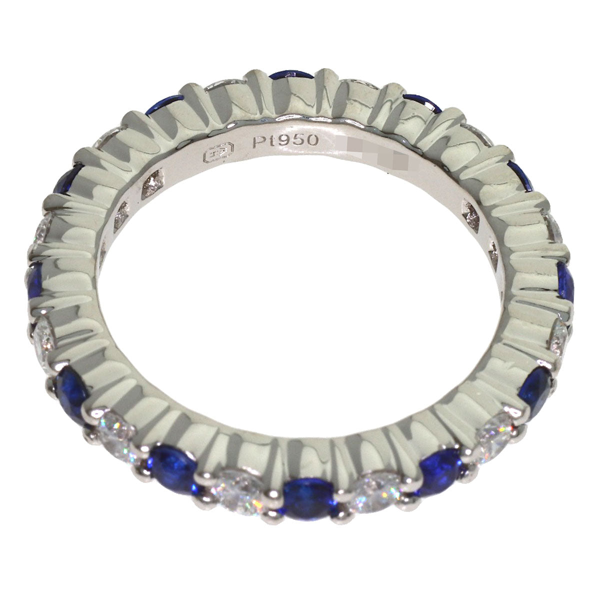 HARRY WINSTON Round-cut sapphire and diamond Ring Platinum PT950 Ladies [Used]