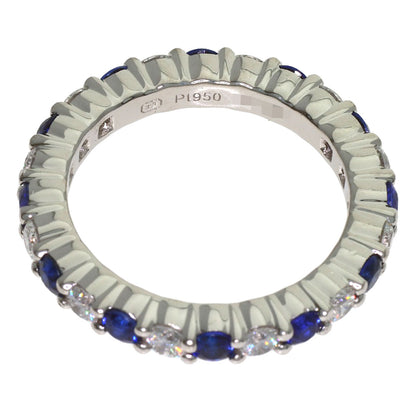 HARRY WINSTON Round-cut sapphire and diamond Ring Platinum PT950 Ladies [Used]