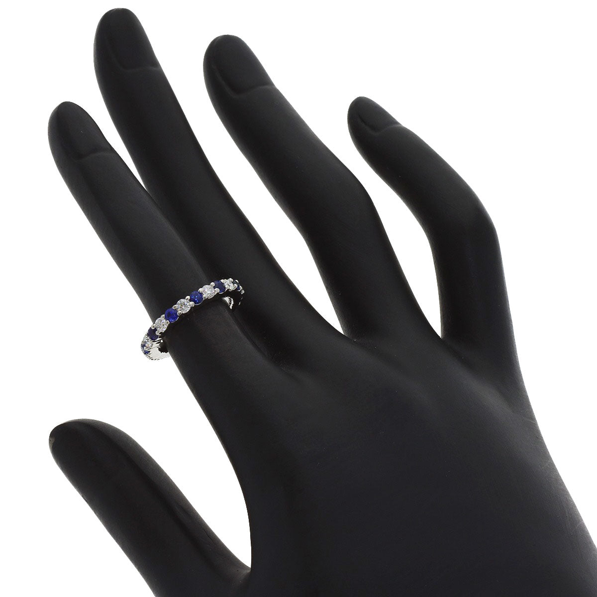 HARRY WINSTON Round-cut sapphire and diamond Ring Platinum PT950 Ladies [Used]