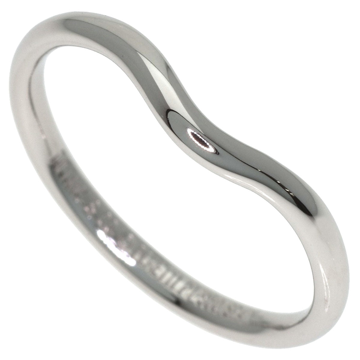 TIFFANY&Co. Curved band Ring Platinum PT950 Ladies [Used]