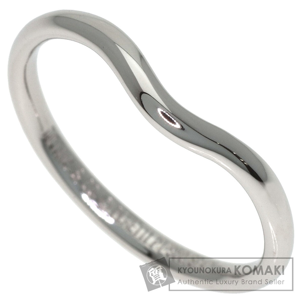 TIFFANY&Co. Curved band Ring Platinum PT950 Ladies [Used]