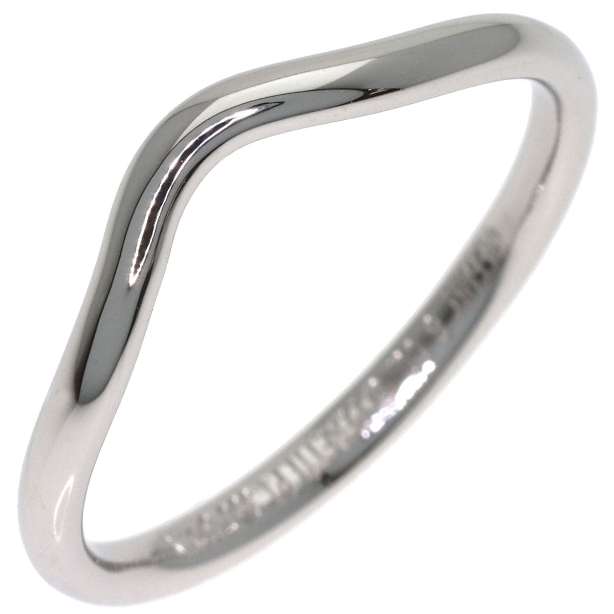 TIFFANY&Co. Curved band Ring Platinum PT950 Ladies [Used]