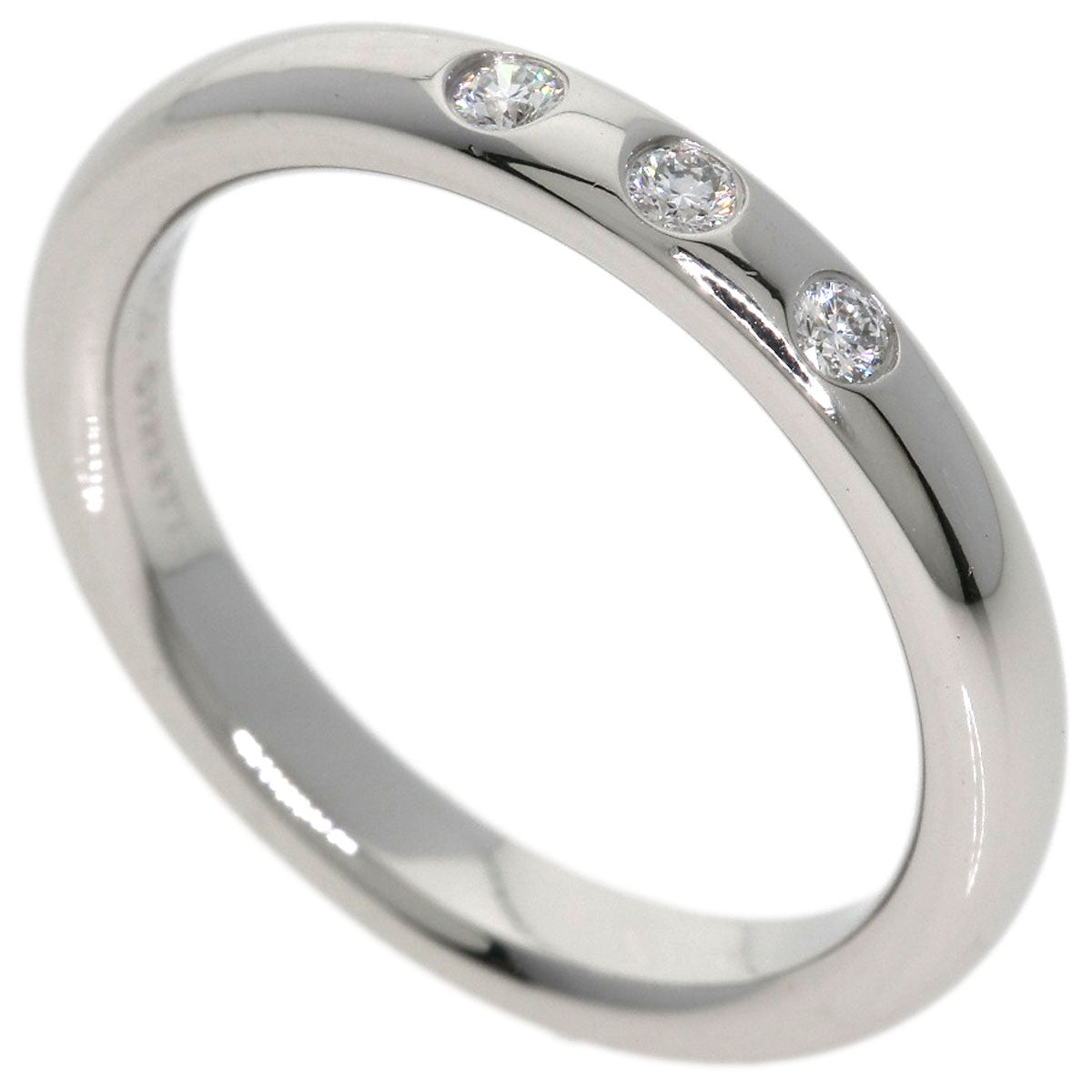 TIFFANY&Co. Wedding 3P Diamond Ring Platinum PT950 Ladies [Used]