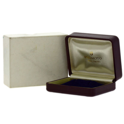 MIKIMOTO Pearl Pearl Diamond Earring K14 Yellow Gold Ladies [Used]