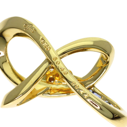 Jeunet Sapphire Diamond Pendant top K18 Yellow Gold Ladies [Used]