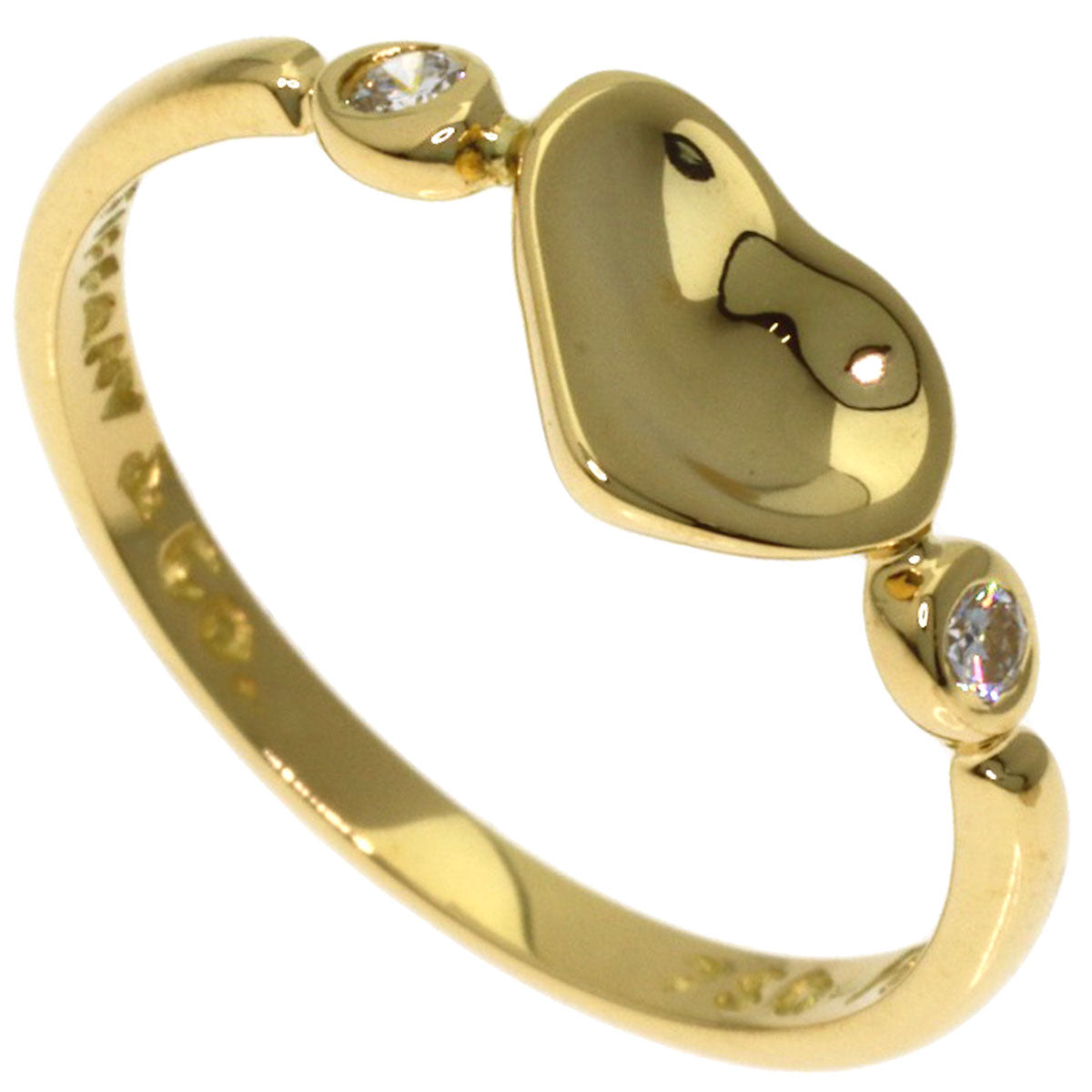 TIFFANY&Co. Full Heart 2P Diamond Ring K18 Yellow Gold Ladies [Used]