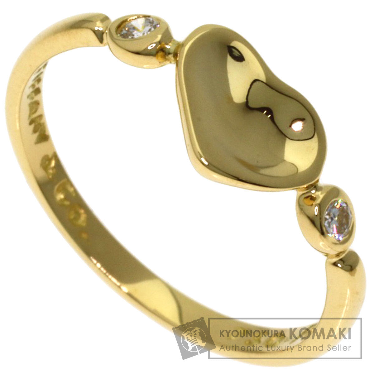 TIFFANY&Co. Full Heart 2P Diamond Ring K18 Yellow Gold Ladies [Used]