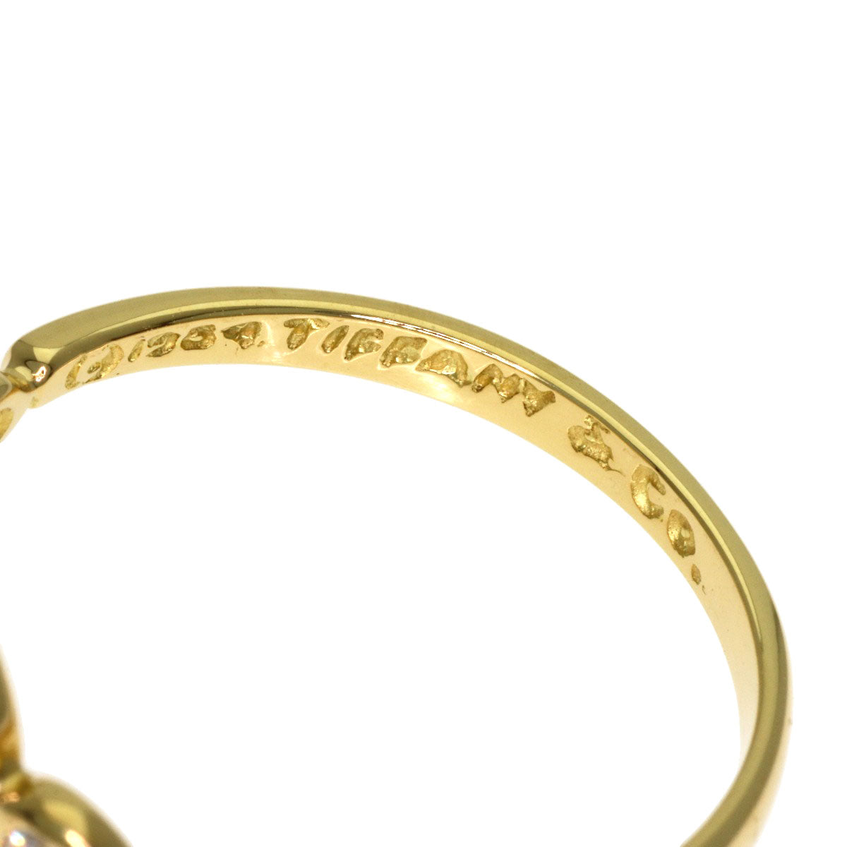 TIFFANY&Co. Full Heart 2P Diamond Ring K18 Yellow Gold Ladies [Used]