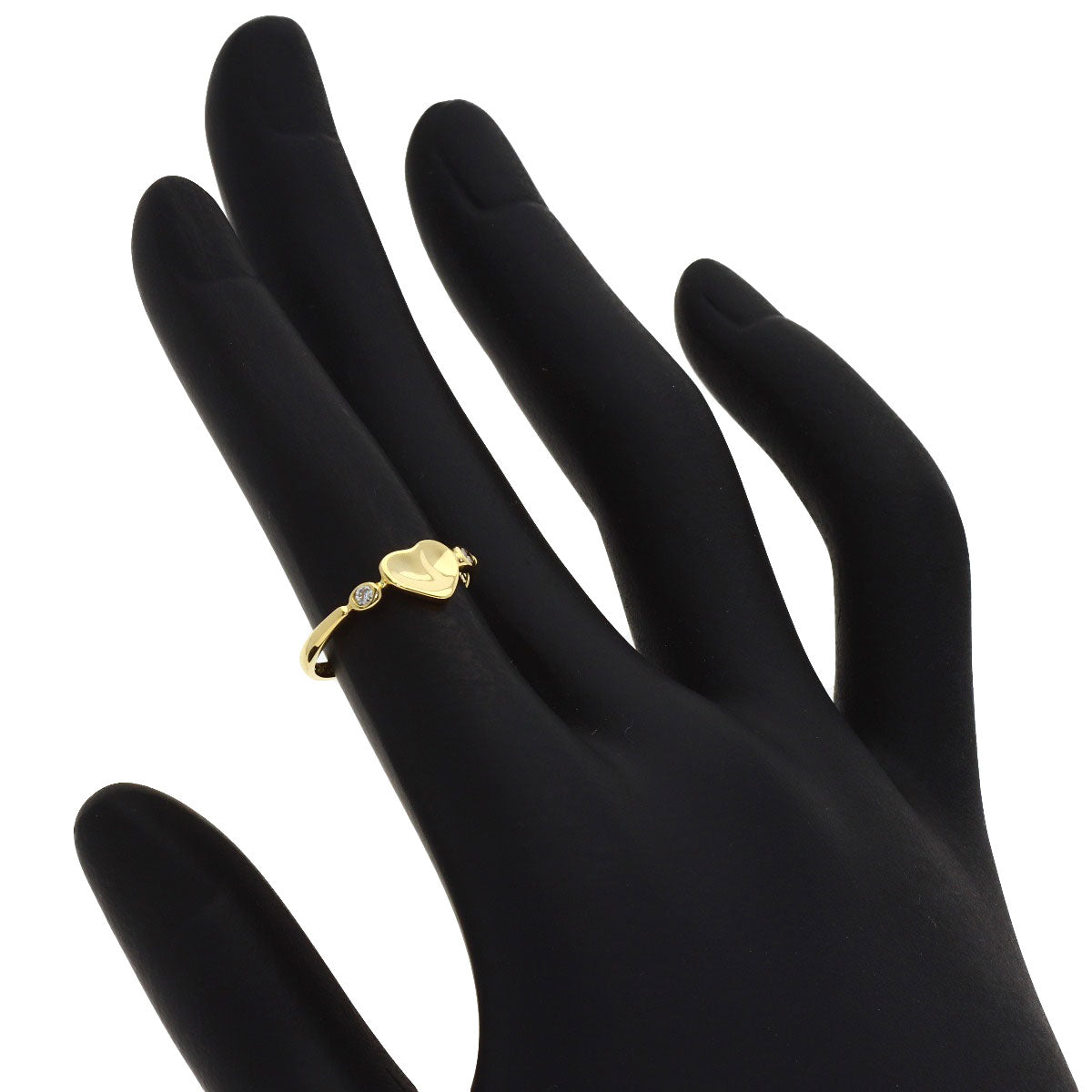 TIFFANY&Co. Full Heart 2P Diamond Ring K18 Yellow Gold Ladies [Used]