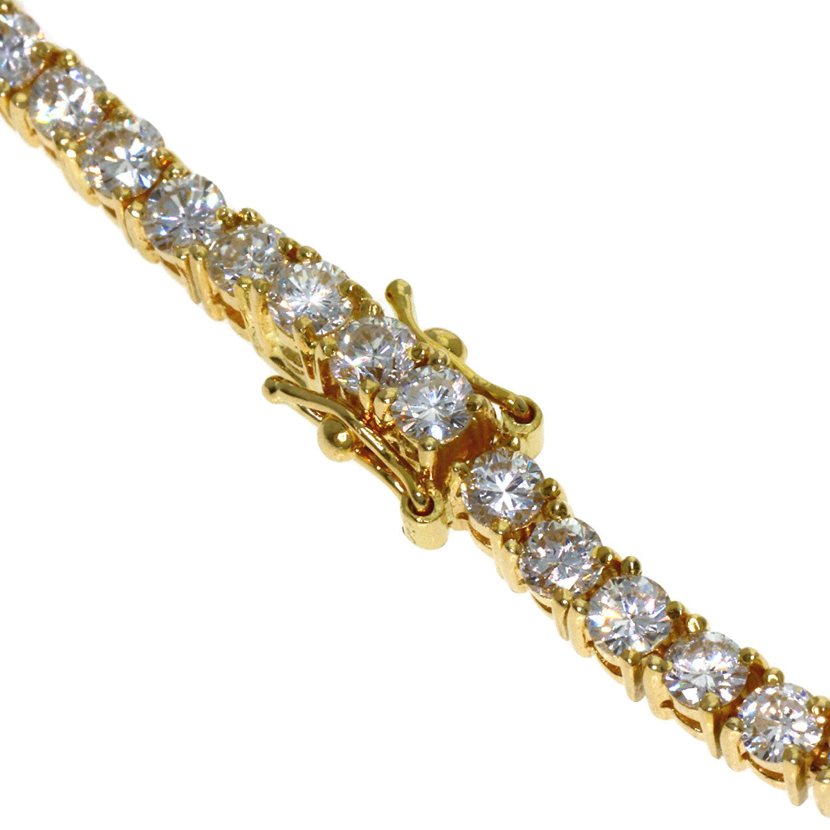 4.83ct Diamond Bracelet K18 Yellow Gold 10.6g　Ladies