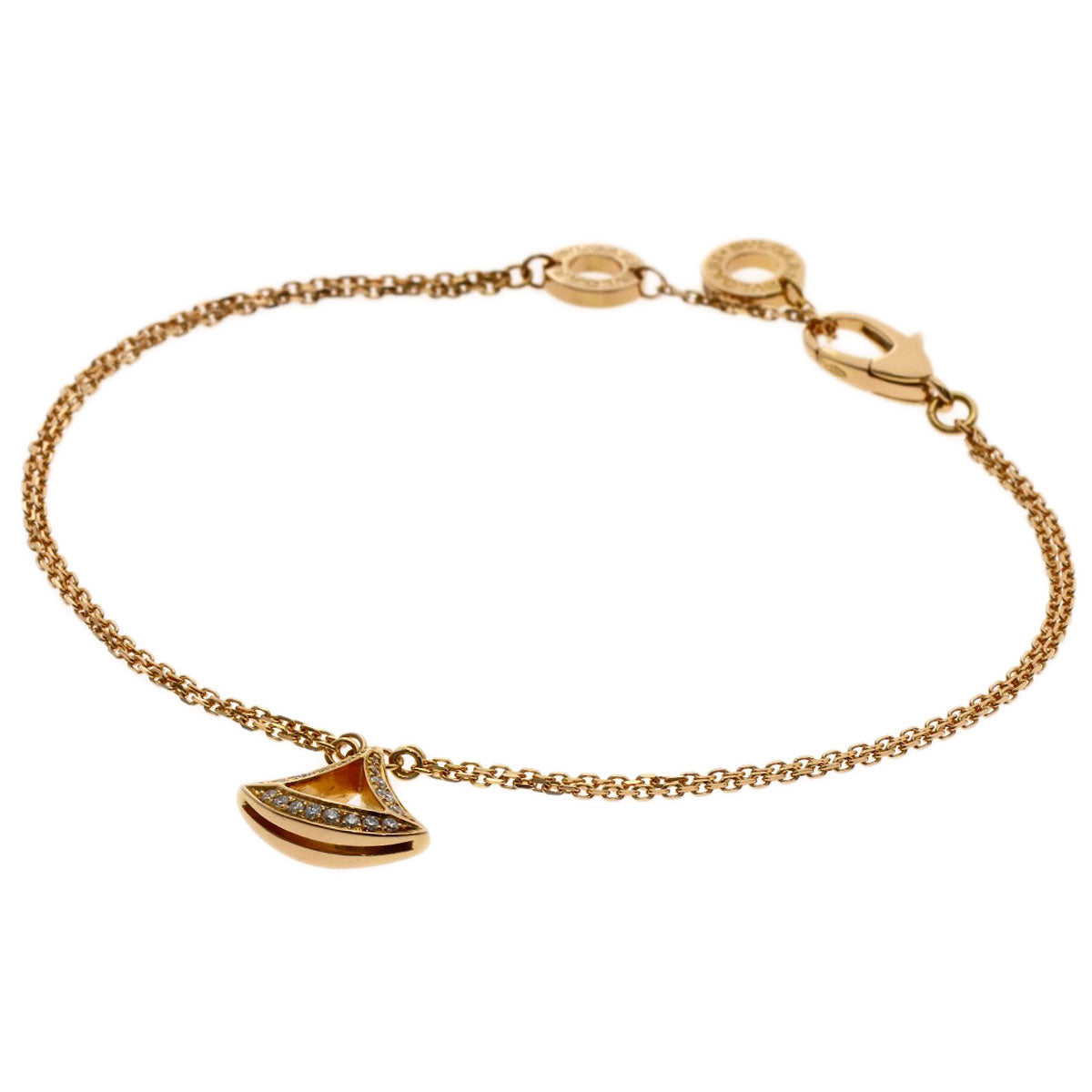 BVLGARI Diva Dream SM Diamond 2-strand Bracelet K18 Pink Gold Ladies [Used]