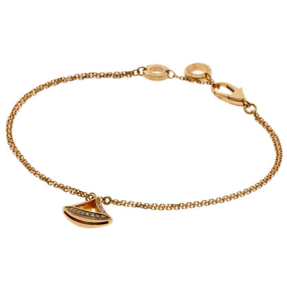 BVLGARI Diva Dream SM Diamond 2-strand Bracelet K18 Pink Gold Ladies [Used]