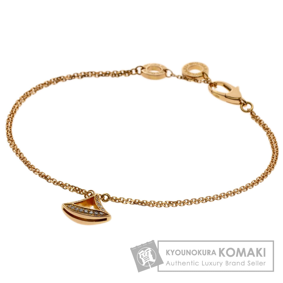 BVLGARI Diva Dream SM Diamond 2-strand Bracelet K18 Pink Gold Ladies [Used]