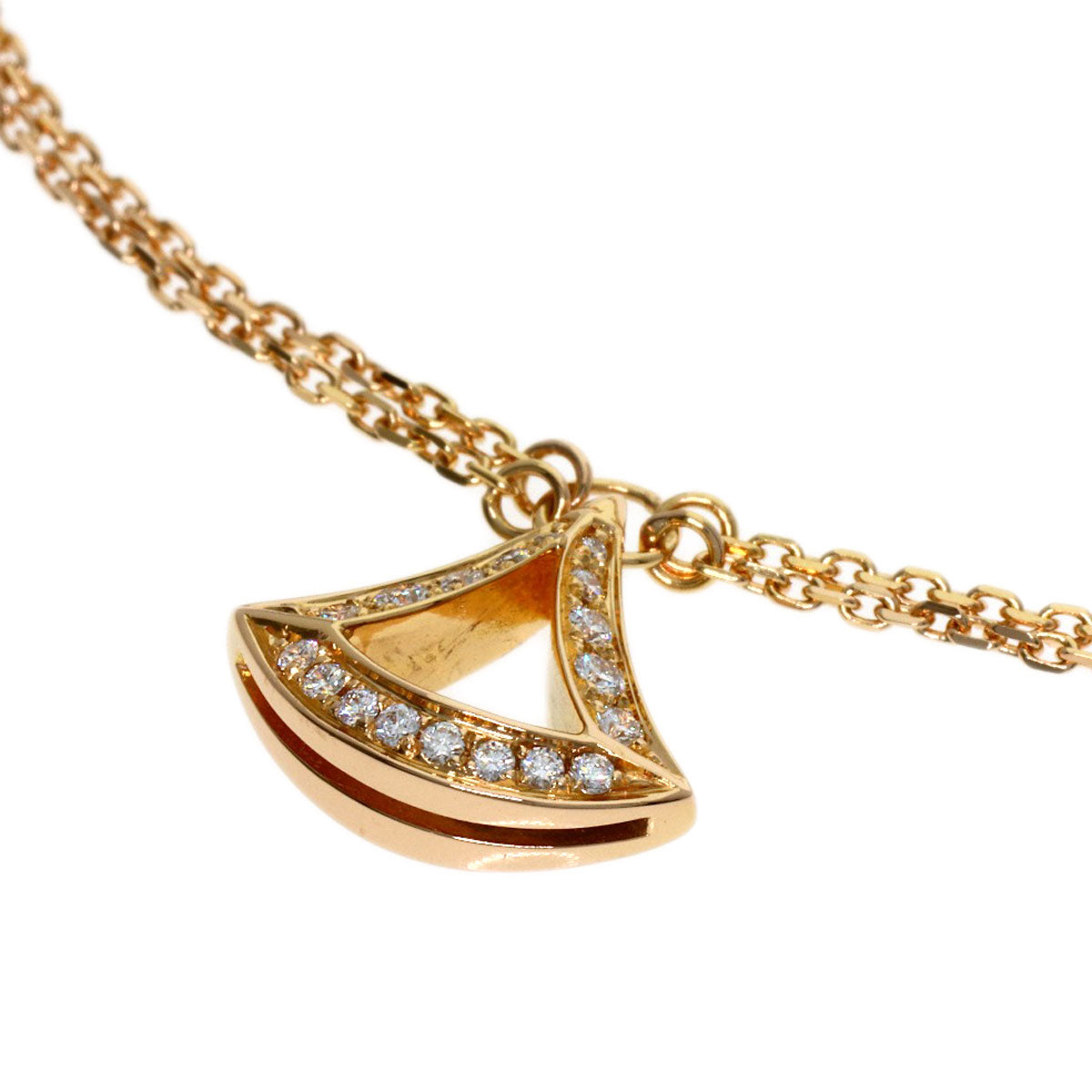 BVLGARI Diva Dream SM Diamond 2-strand Bracelet K18 Pink Gold Ladies [Used]