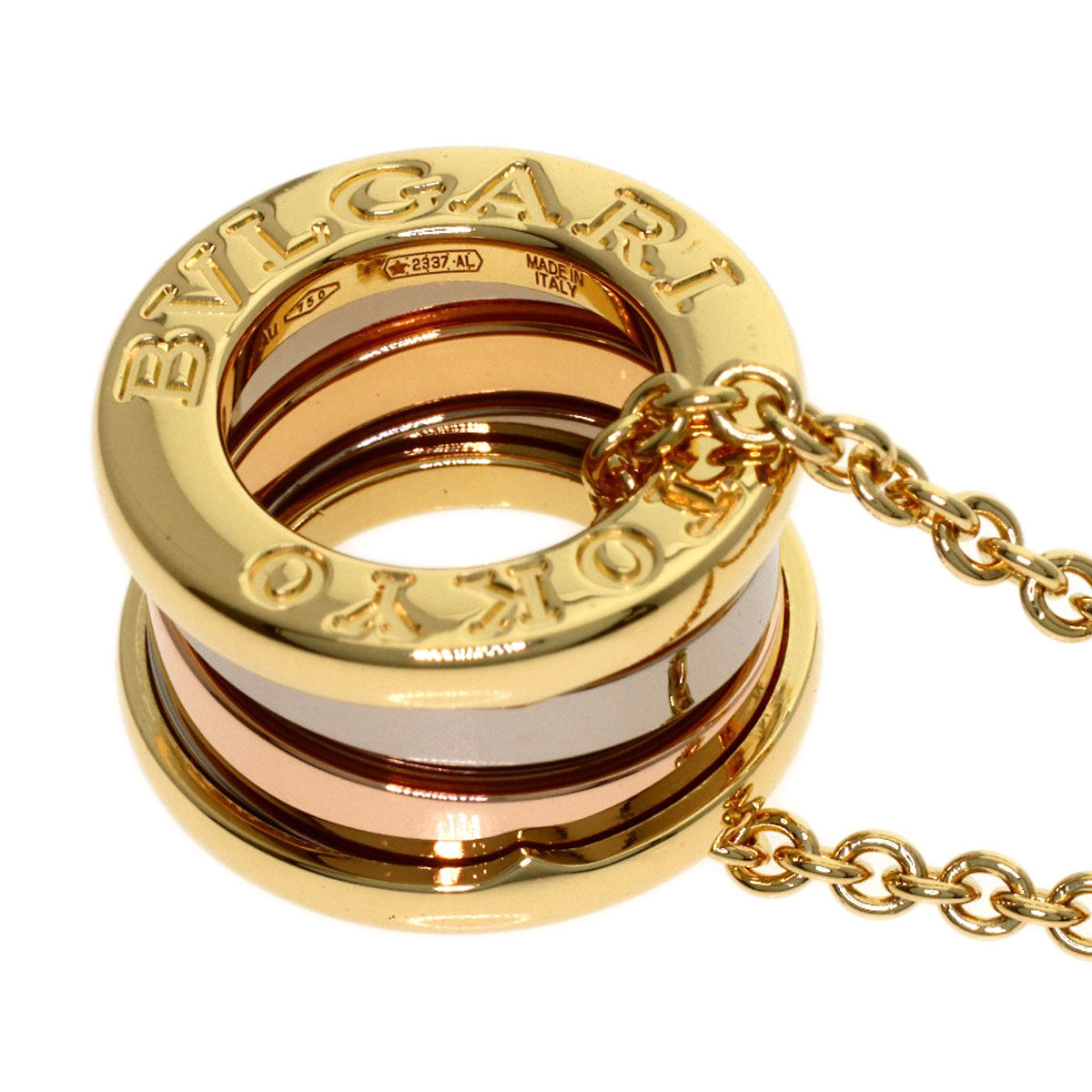 BVLGARI B.zero1 Mistake Tokyo Limited Edition Necklace K18 Yellow Gold 18K Pink GoldLadies [Used]