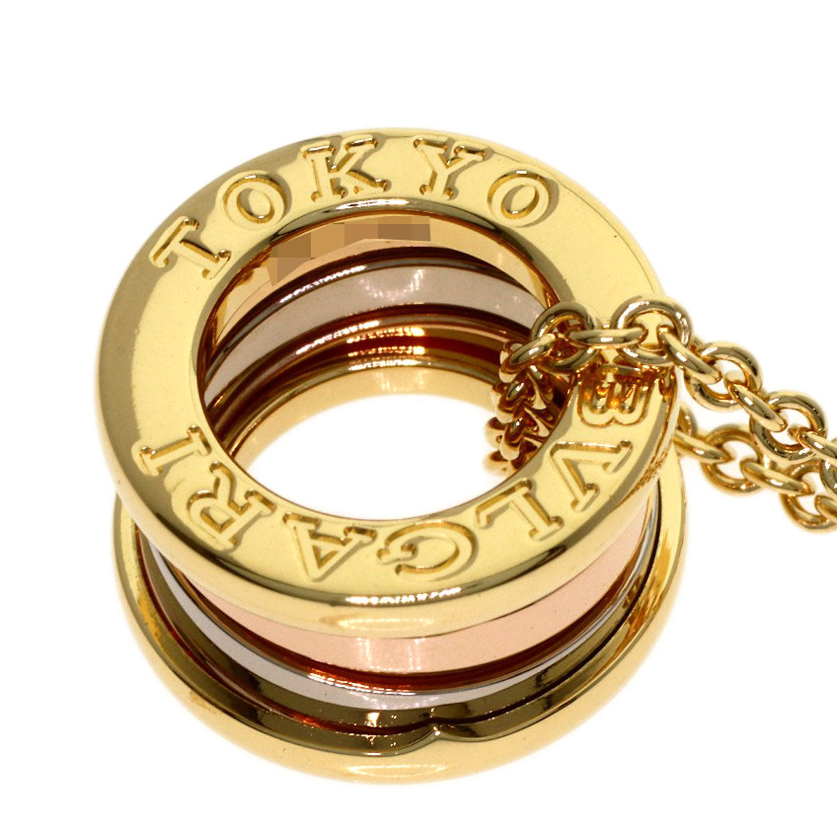BVLGARI B.zero1 Mistake Tokyo Limited Edition Necklace K18 Yellow Gold 18K Pink GoldLadies [Used]