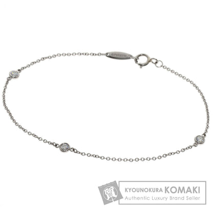 TIFFANY&Co. By The Yard 3P Diamond Bracelet Platinum PT950 Ladies [Used]