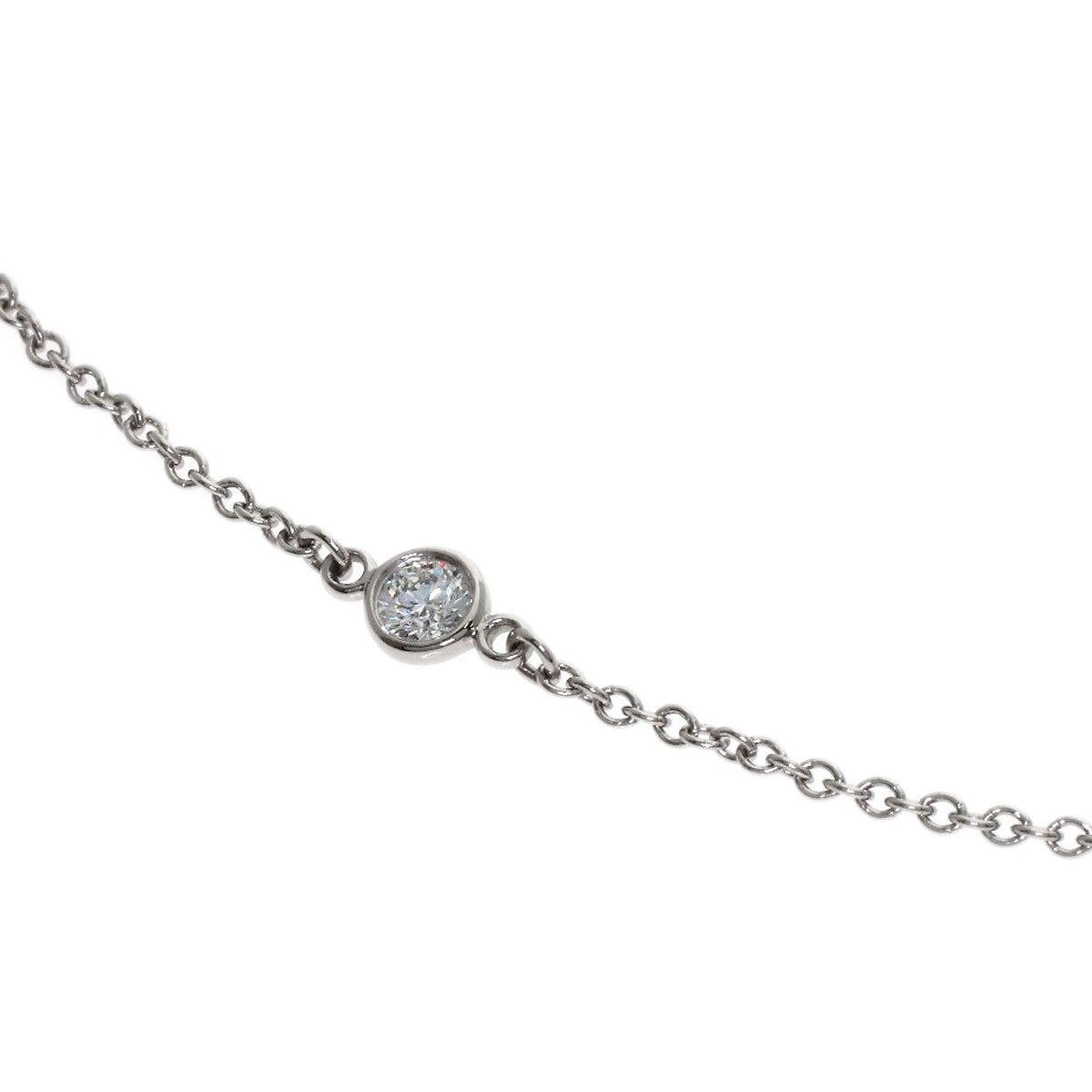 TIFFANY&Co. By The Yard 3P Diamond Bracelet Platinum PT950 Ladies [Used]