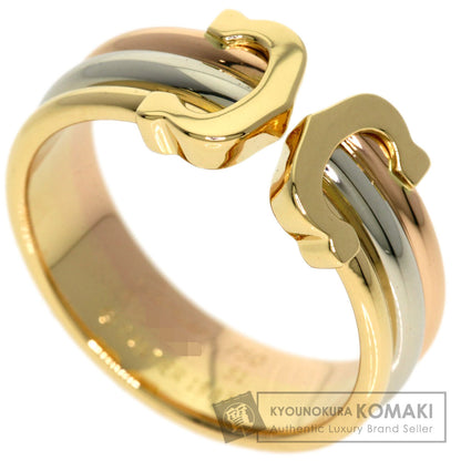 CARTIER 2C Ring SM #51 Ring K18 Yellow Gold 18K Pink GoldLadies [Used]