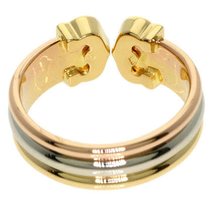 CARTIER 2C Ring SM #51 Ring K18 Yellow Gold 18K Pink GoldLadies [Used]