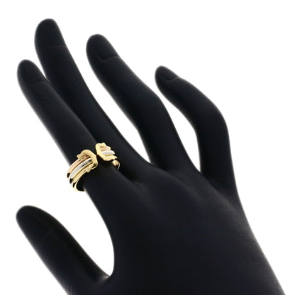 CARTIER 2C Ring SM #51 Ring K18 Yellow Gold 18K Pink GoldLadies [Used]