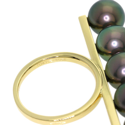 TASAKI Balance Signature Black Pearl Ring K18 Yellow Gold Ladies [Used]