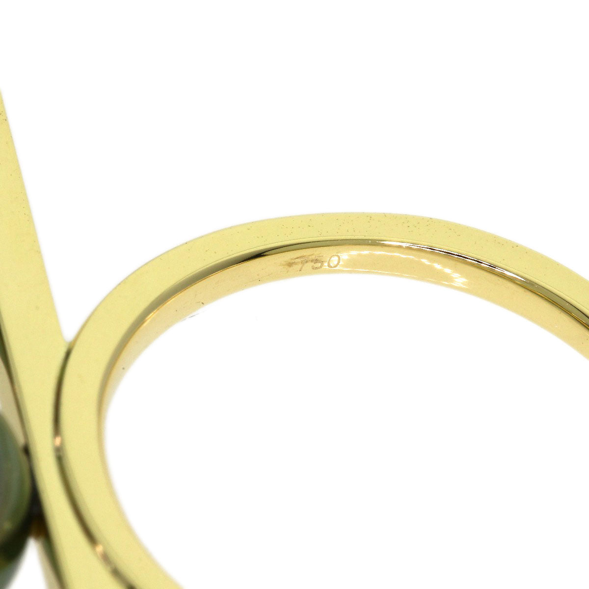 TASAKI Balance Signature Black Pearl Ring K18 Yellow Gold Ladies [Used]