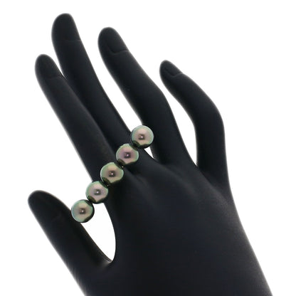 TASAKI Balance Signature Black Pearl Ring K18 Yellow Gold Ladies [Used]
