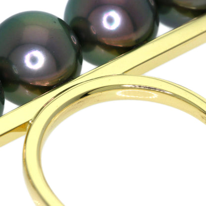 TASAKI Balance Signature Black Pearl Ring K18 Yellow Gold Ladies [Used]