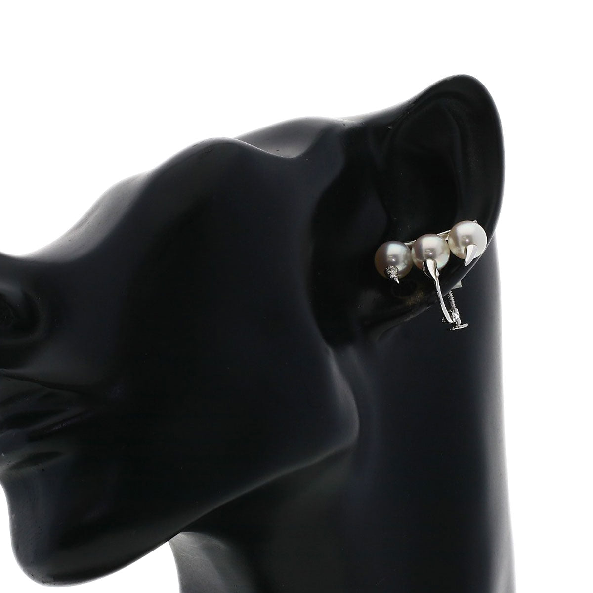 TASAKI Danger Fang Diamond Pearl Earring (Single Earring) Earring K18 White Gold Ladies [Used]