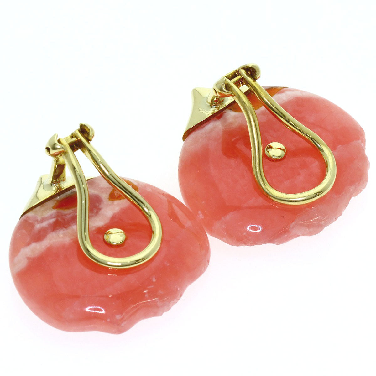 TIFFANY&Co. Petal Rhodochrosite Earring K18 Yellow Gold Ladies [Used]