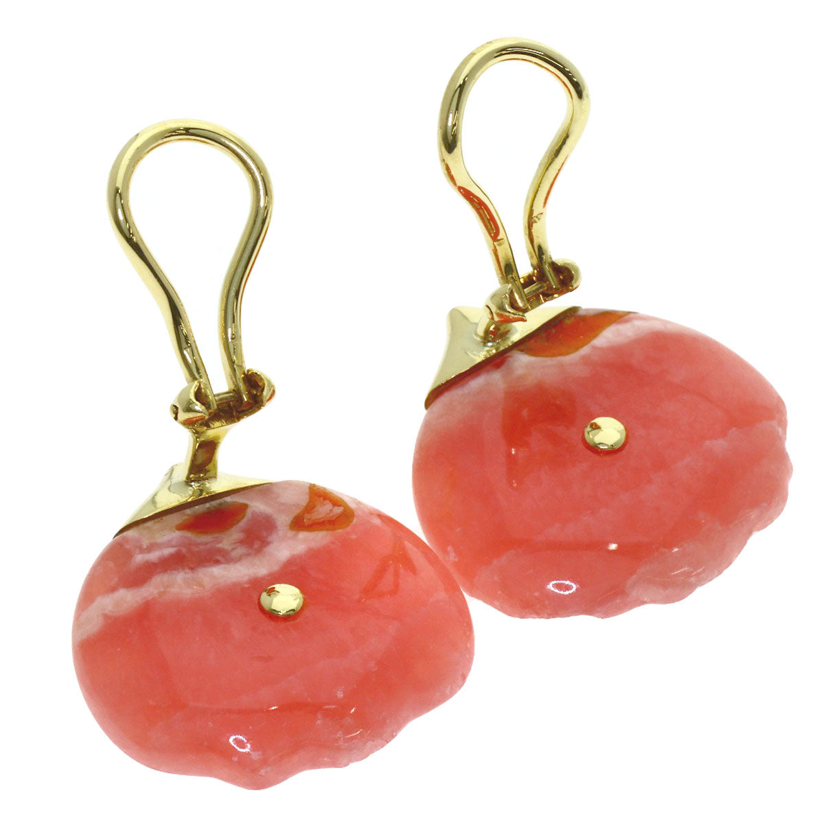 TIFFANY&Co. Petal Rhodochrosite Earring K18 Yellow Gold Ladies [Used]