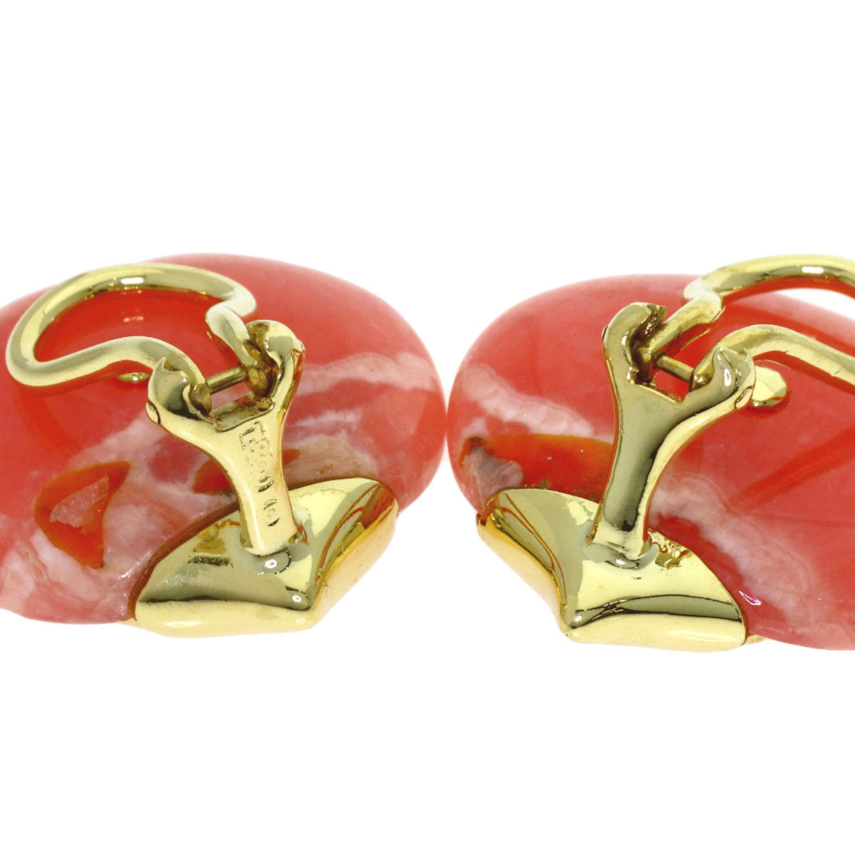 TIFFANY&Co. Petal Rhodochrosite Earring K18 Yellow Gold Ladies [Used]