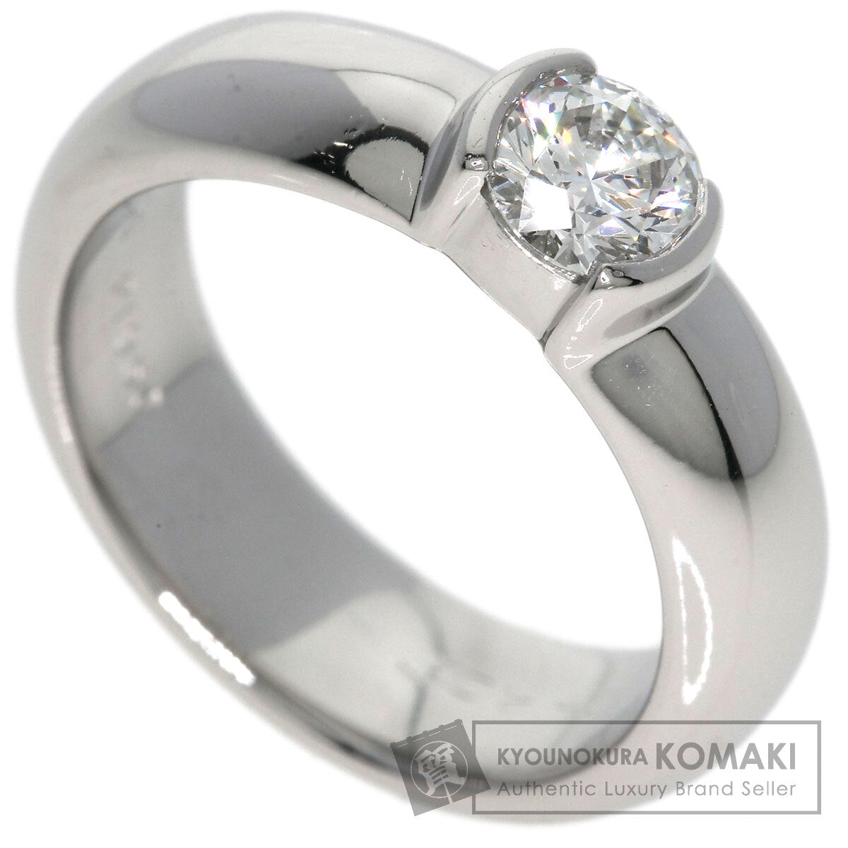 TIFFANY&Co. 1P Diamond H-VS1-VG Ring Platinum PT950 Ladies [Used]