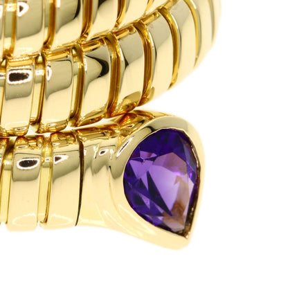 BVLGARI Tubogas Amethyst Ring K18 Yellow Gold Ladies [Used]