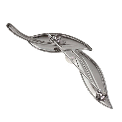 MIKIMOTO Leaf motif Pearl Pearl Brooch K18 White Gold Ladies [Used]