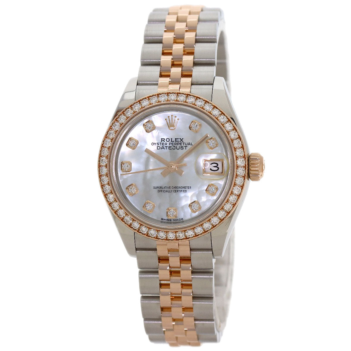 ROLEX Datejust 28 10P Diamond Watches 279381RBR Stainless Steel/SSxK18PG Ladies