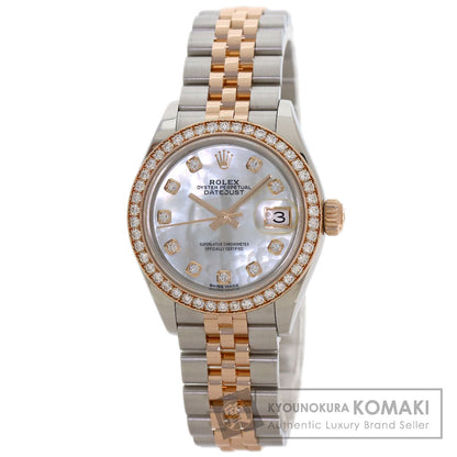 ROLEX Datejust 28 10P Diamond Watches 279381RBR Stainless Steel/SSxK18PG Ladies