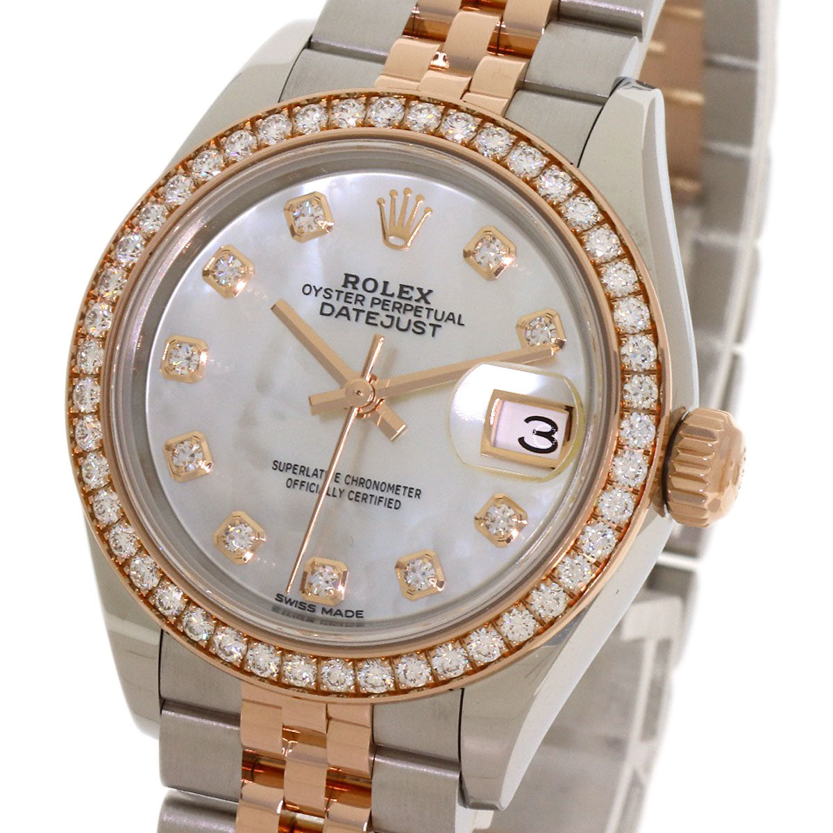 ROLEX Datejust 28 10P Diamond Watches 279381RBR Stainless Steel/SSxK18PG Ladies