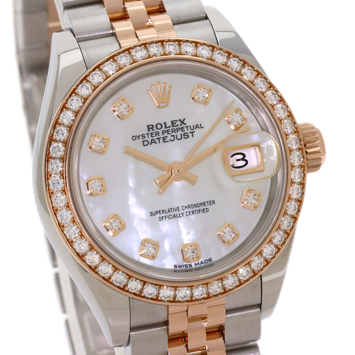 ROLEX Datejust 28 10P Diamond Watches 279381RBR Stainless Steel/SSxK18PG Ladies