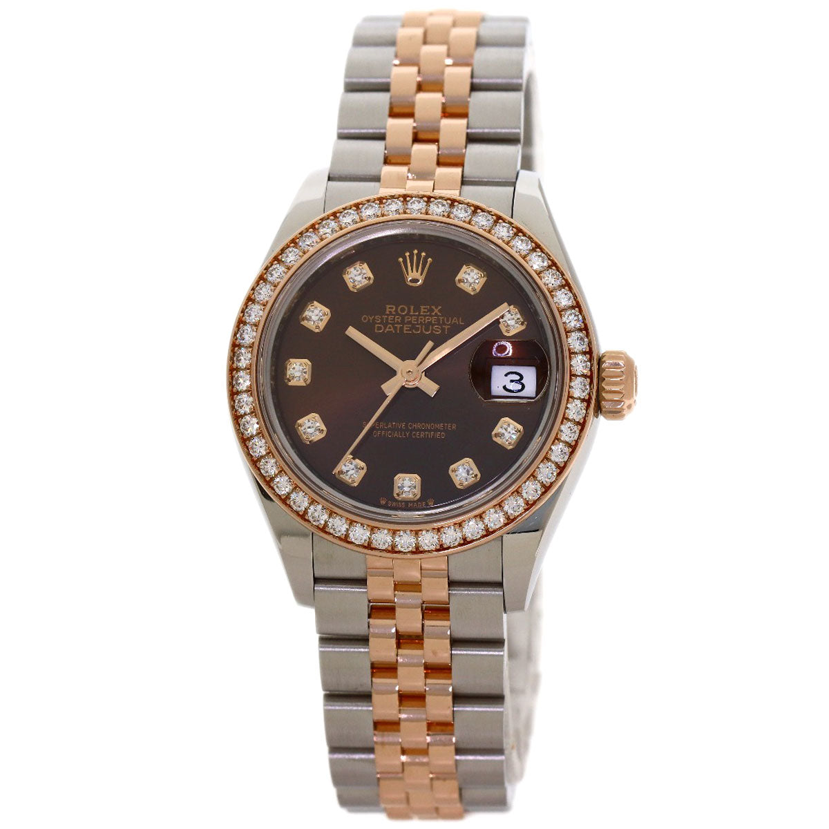 ROLEX Datejust 28 10P Diamond Watches 279381RBR Stainless Steel/SSxK18PG Ladies